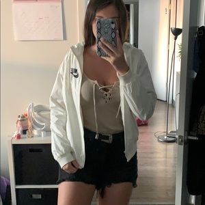 Windbreaker in all white (cream) color from Nike